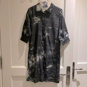 Vibe tie dye stroke shirt dress👵MT